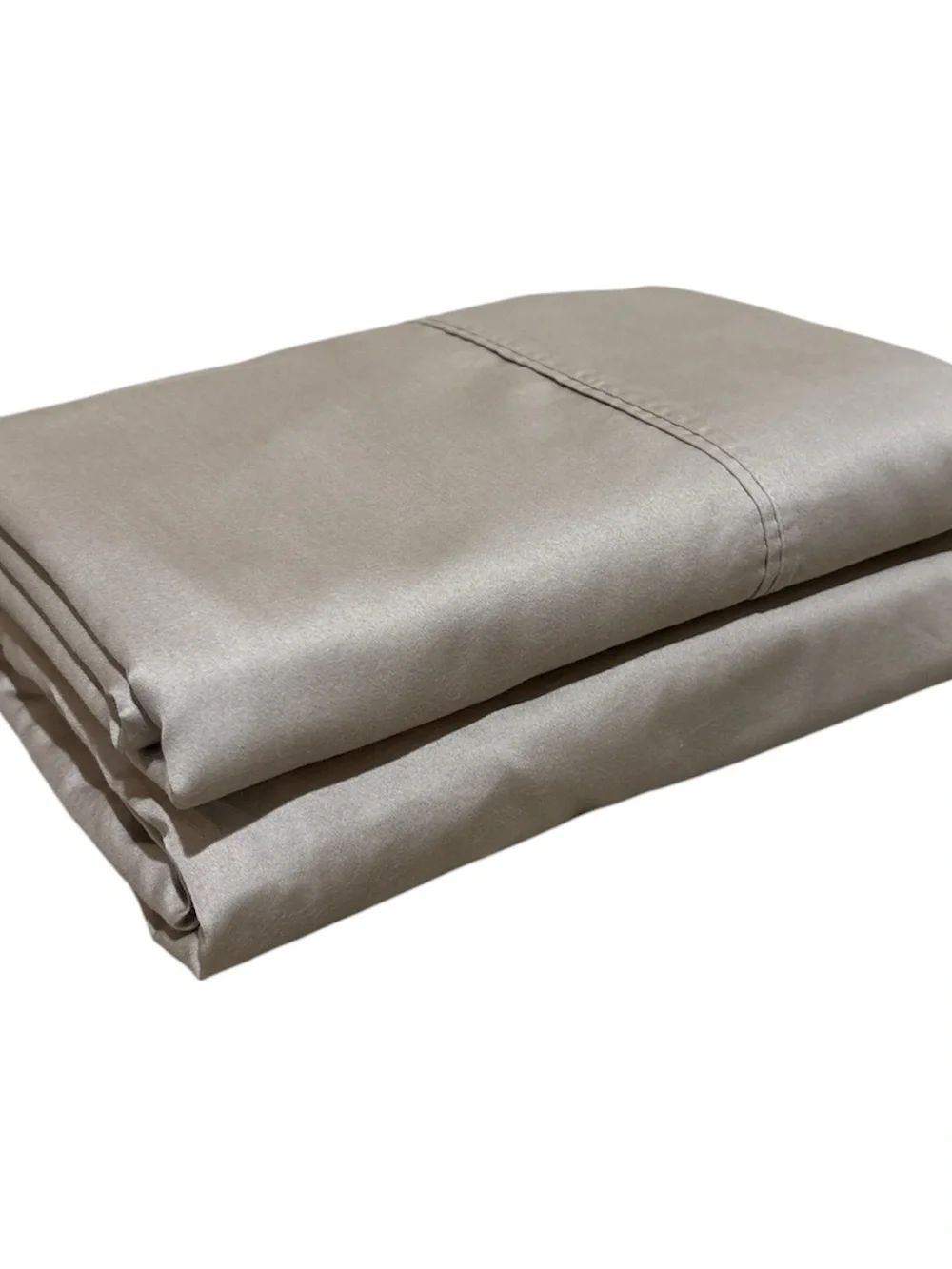 HEARTLAND HOMEGROWN Sheet Set Cotton Twin Size 100% Home Grown Cotton Taupe 2pc